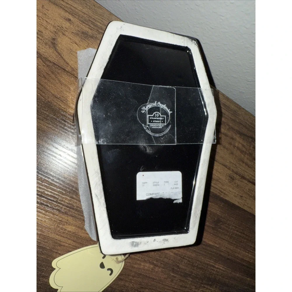 Strawberry Street Halloween Ceramic Canister Coffin Bat‎ NEW Goth Decor